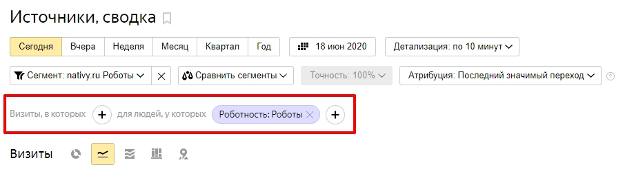 Сегменты в Яндекс Метрика